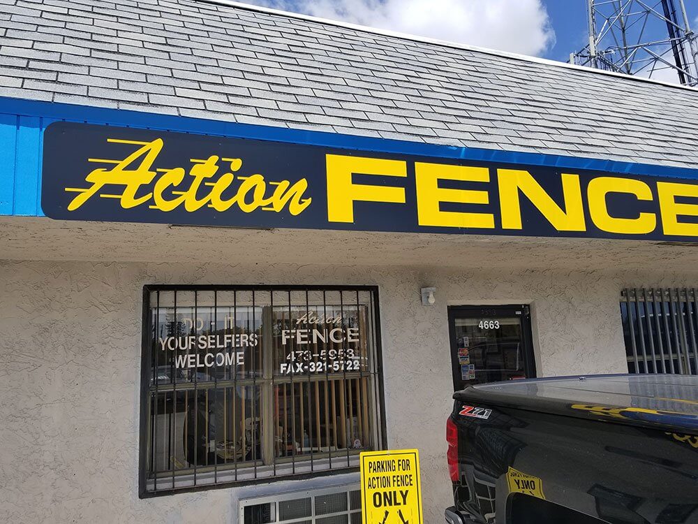 Chain link Fence Installation and Materials Provider Action Fence's Storefront.