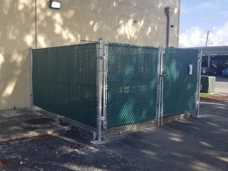 Garbage enclosure fence